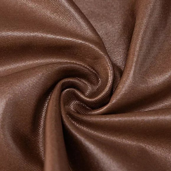 Brown faux Leather Spaghetti Strap Bodycon Midi Dress- 👗 #fashion #style #ootd - Picture 5 of 6